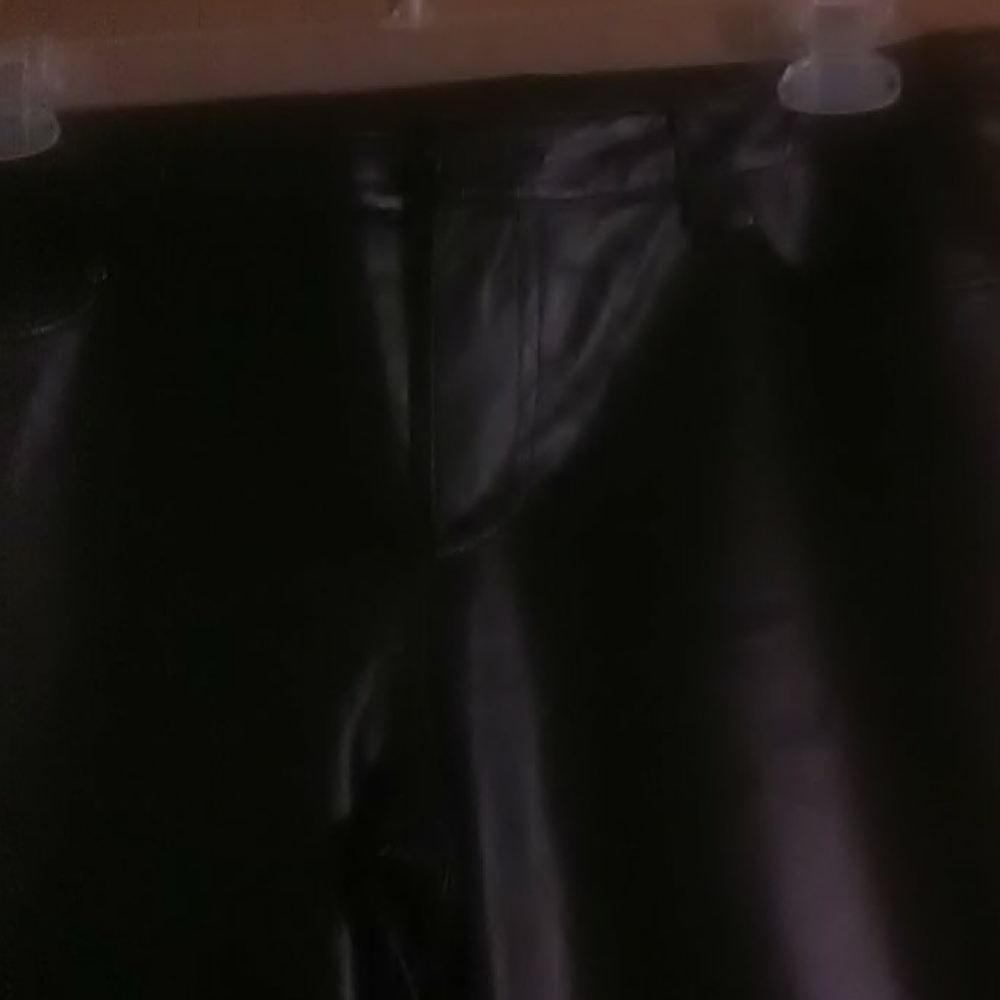 Black leather pants